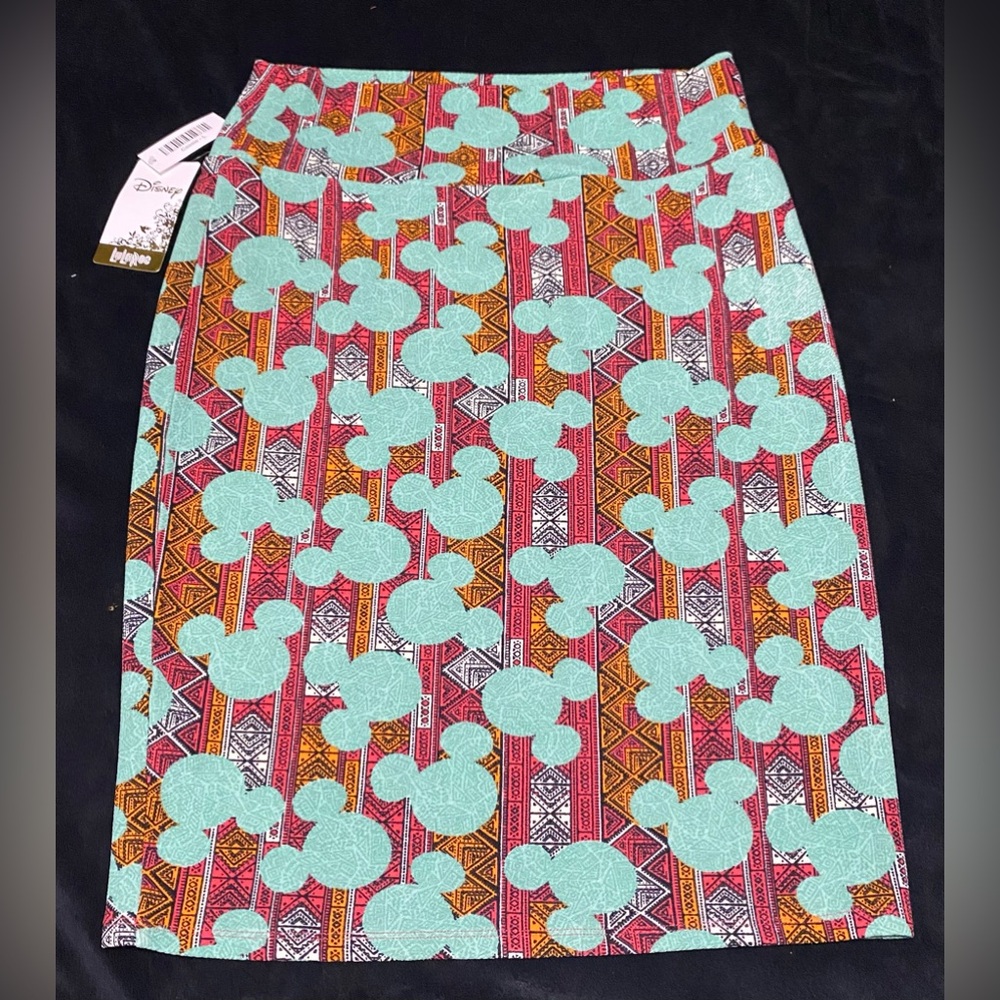 NWT Large Disney high waist stretchy fun skirt Measurements in pics knee length - Picture 11 of 11
